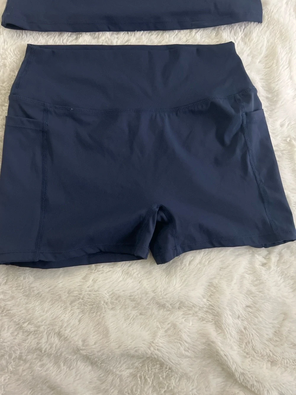 Navy Short Sleeve Top & Active Shorts Set - Women Intimates & Sleepwear